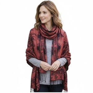 Pashmina and Silk and Scarf